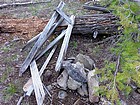 Summit benchmark and old triangulation stand.