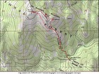 Map of our route, just under 4 miles and 1700' elevation gain round trip.