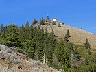 Zoom in view of the lookout building.