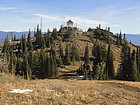 Looking back at the lookout on No Business Mountain.