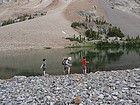 Skipping rocks.