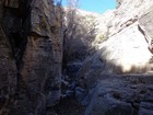 A narrow section of the canyon.