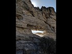 Natural limestone arch near the top of Sawtooth Canyon.