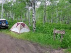 Trailhead camping at Davis Basin.