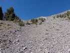 Bottom of 1500' screen descent back into Christian Gulch.