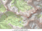 Map of the route, 12 miles round trip with 4000' elevation gain.