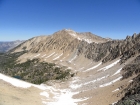 Lonesome Peak above the descent route to Boorn Lakes.