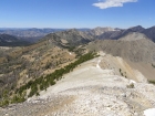 Looking down the north ridge of Blackmon Peak toward Strawberry Basin.