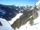 View toward the headwaters of Frenchman Creek, from the east face of Peak 9367'.