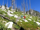 Climbing back up and over the saddle from Marge to Pearl.