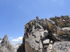 Steve nearing the top of the second to last tower. The final scary tower is on the left.