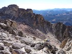 Looking back on the first notch and ledge.