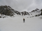 Cirque below Perkins and Kent. We went up the snow gully just left of center.