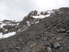 Lots of loose scree and talus on the way to the ridge.