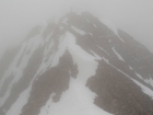 Blowing snow as we made our way to the summit.