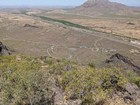 Looking down on the trailhead from the summit of Picacho Peak.