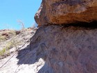 Reclimbing the trail back up to the saddle.