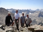 Here's Clint, me, JJ, and Jordan on the summit of Standhope Peak with the main Pioneer crest in the background.