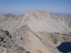 Altair Peak from Standhope Peak, Betty Lake is below. Big Black Dome is to the left.