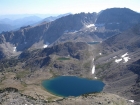 Betty Lake from Altair's summit, Goat Lake is over the saddle to the right.