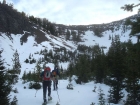 Snowshoeing in the cirque.