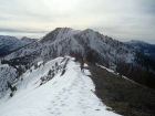 Snowshoeing along the ridge.