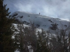 Close up of Mariel on the ridge.