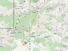 Map of the route, 4 miles and 1500' gain round trip.