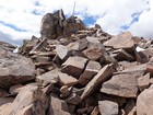 Rock path near the summit of Parks Peak.