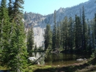 We climbed this chute to a pass northwest of Flat Top Mountain.