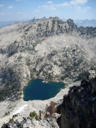 Arrowhead Lake, Blacknose Mountain, and the Rakers from the summit of Anderson Peak.