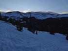 Beginnings of a great sunrise over Hoosier Ridge to the east.