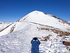 Good view of the upper east ridge of Quandary Peak.