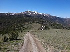 Looking back on Quicksilver Mountain during the hike back.