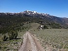 Looking back on Quicksilver Mountain during the hike back.