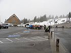 Climbers getting ready to depart from Paradise visitor's center. We wouldn't be alone on the mountain.