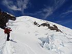 Looking back on the Ingraham Glacier. Watch your step!