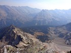 Smokey view into Wildhorse Canyon, Howard Peak.