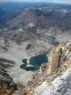 A view down to the west of Trailer Lakes.