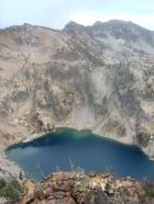 Hidden Lake 8771' from Whiterock Peak.