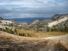 Scenic little lakes near the saddle.