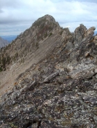 Looking up the south ridge of Alpine Peak.