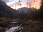 Sunset view from the Iron Creek meadow.