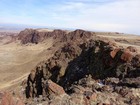 Looking back on the route and impressive canyon wall.