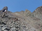 Steep talus above the gully.