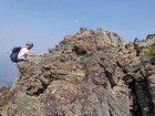 Final moves to the summit of Roaring Peak.