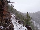 Fresh snow on the trail.