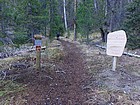 Brand new Hemingway Boulders Wilderness Area sign near the trailhead.