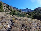 On our way up the trail, Kent Peak in the distance.