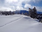 Backside of Shafer Butte in the clouds.